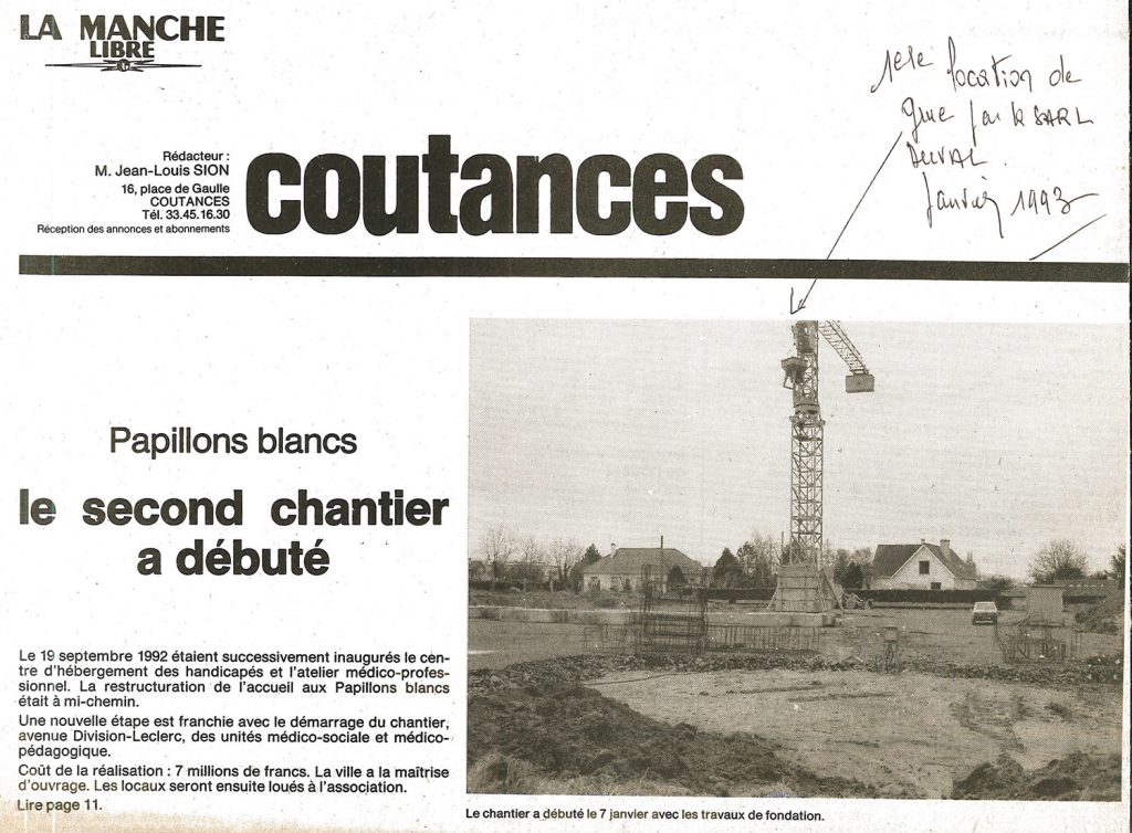 Second chantier des Papillons blancs à Coutances