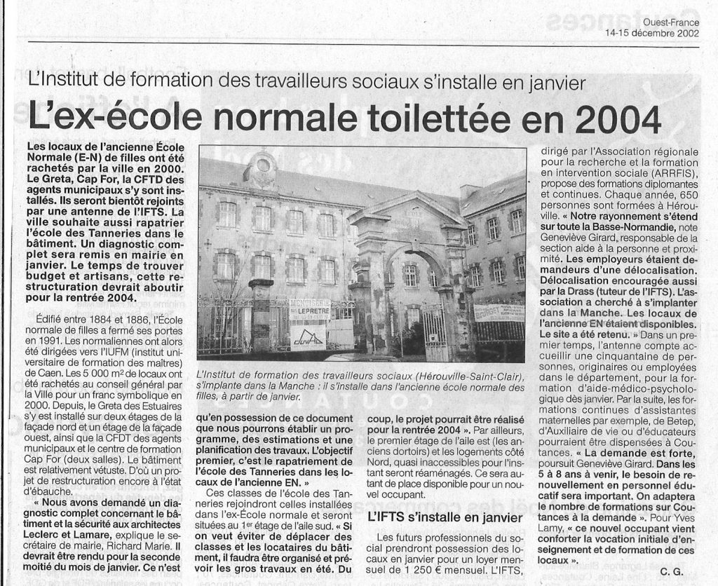 Institut de formation des travailleurs sociaux – Ouest-France