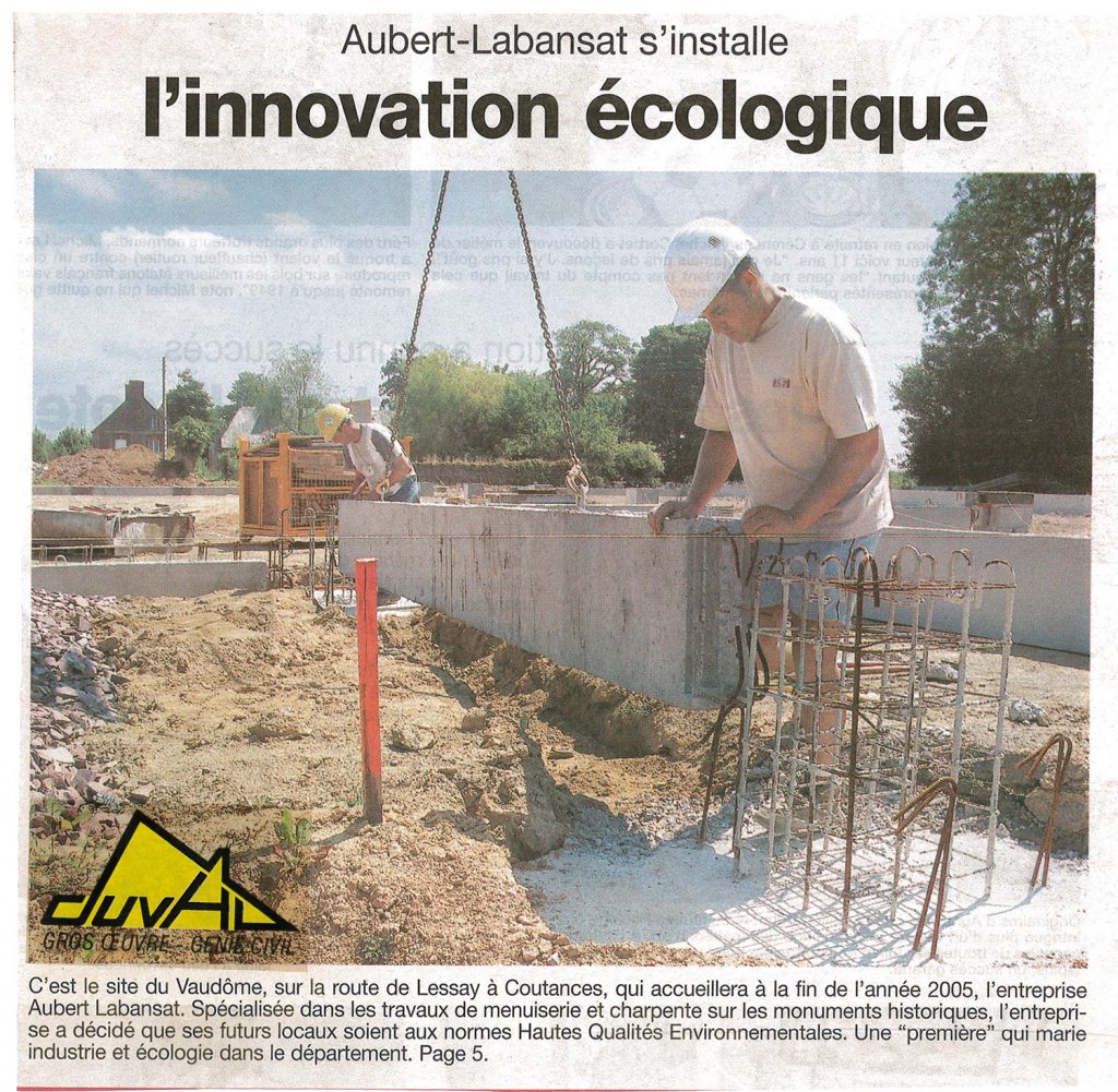 Construction de locaux écologiques à Coutances